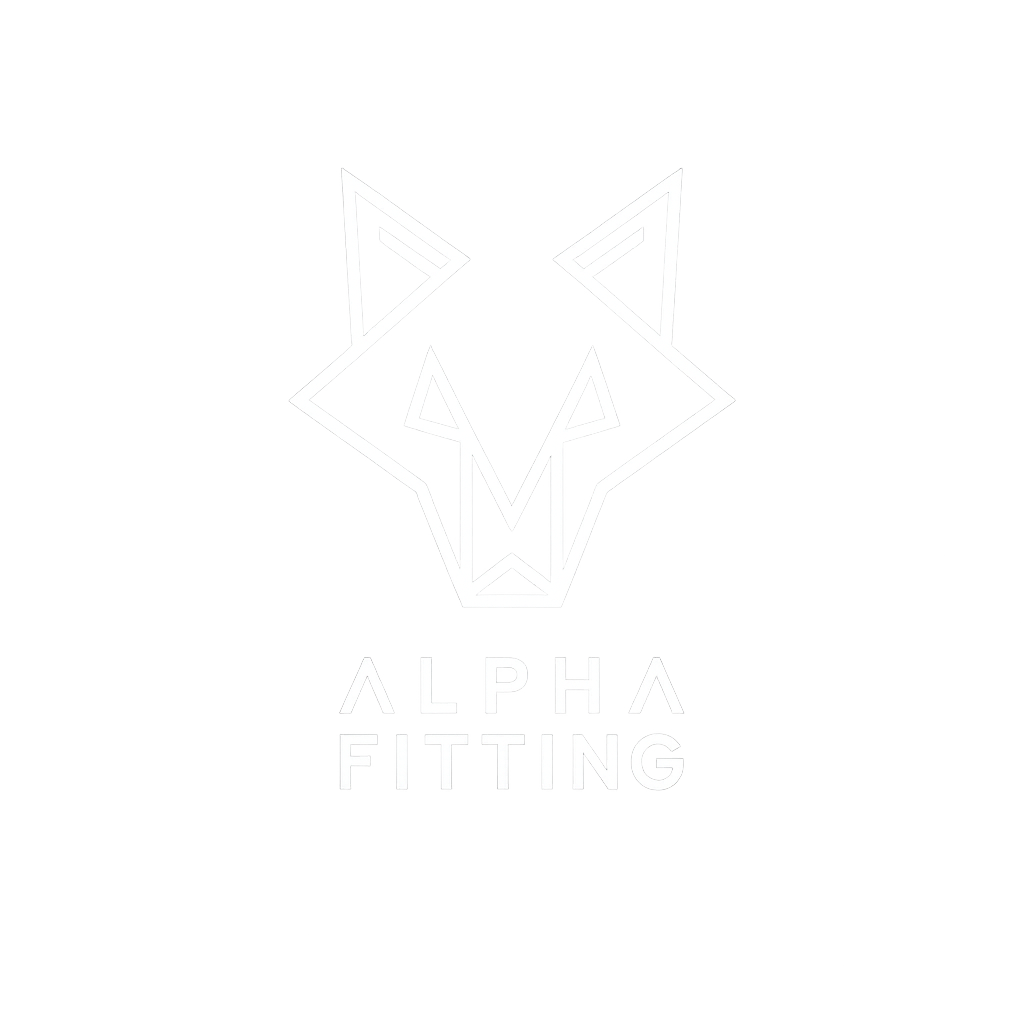 Logo Alpha Fitting — tête de loup stylisée