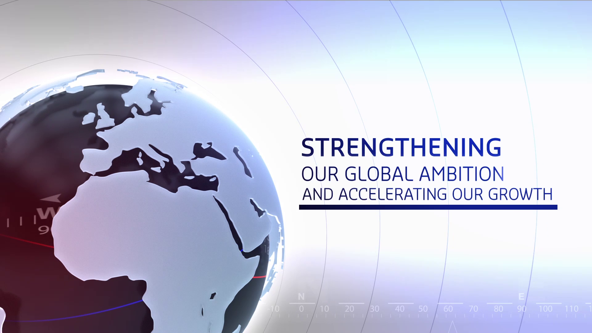 Motion design corporate globe et ambition internationale