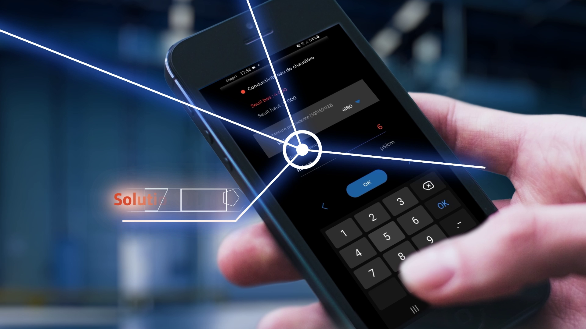 Habillage animé de l'interface mobile Navinergy